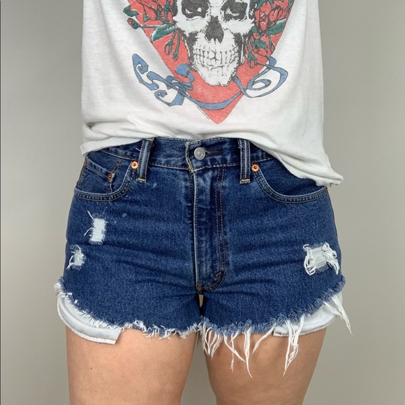 Levi's Pants - Levi’s | Distressed Cutoffs Dark Festival Boho